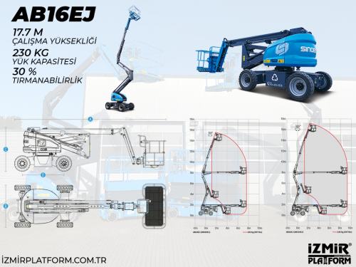 Ak�l� Eklemli Manlift 18 Metrelik